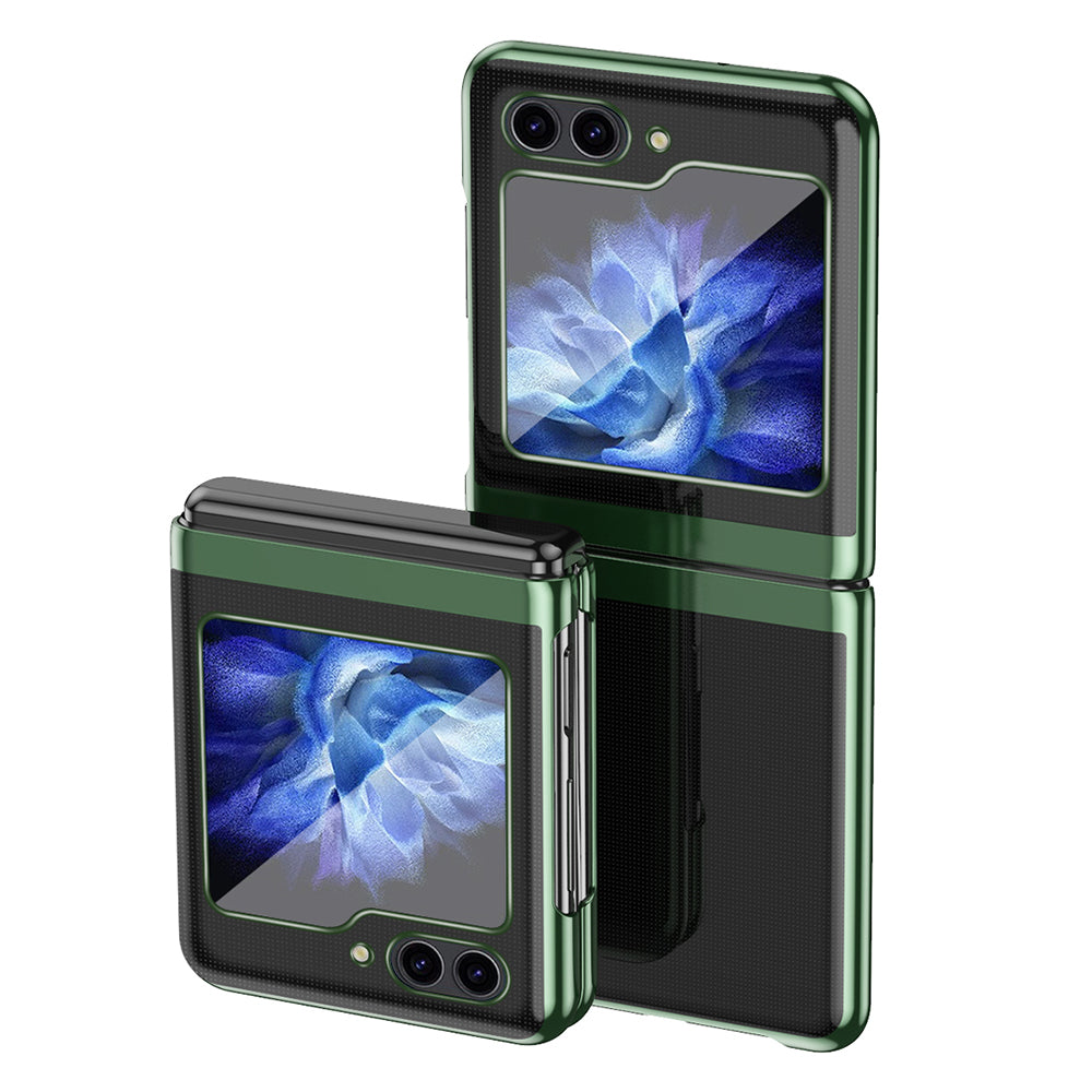 Clear Back Cover for Samsung Galaxy Z Flip5 5G Hard PC Electroplating Frame Phone Case Clear Back Cover for Samsung Galaxy Z Flip5 5G Hard PC Electroplating Frame Phone Case